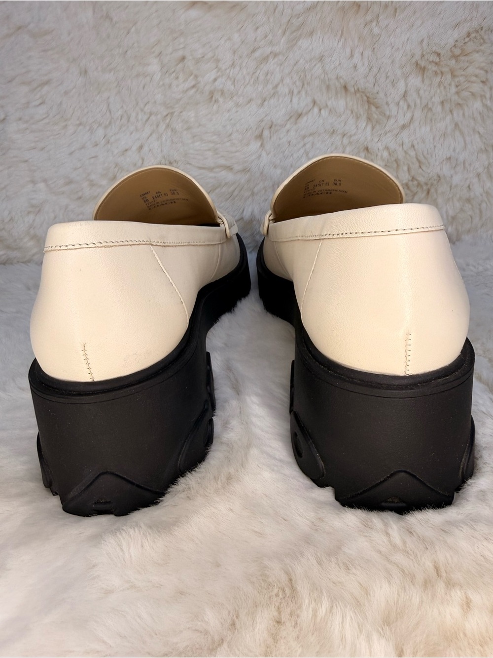 NWOB Coach Women's Ruthie Leather Platform Comfort Loafer Chalk White Sz 8 CM587 - Picture 4 of 9
